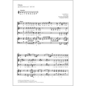 Gloria : aus: Missa brevis in C