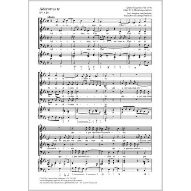 Adoramus te, Christe : c-Moll