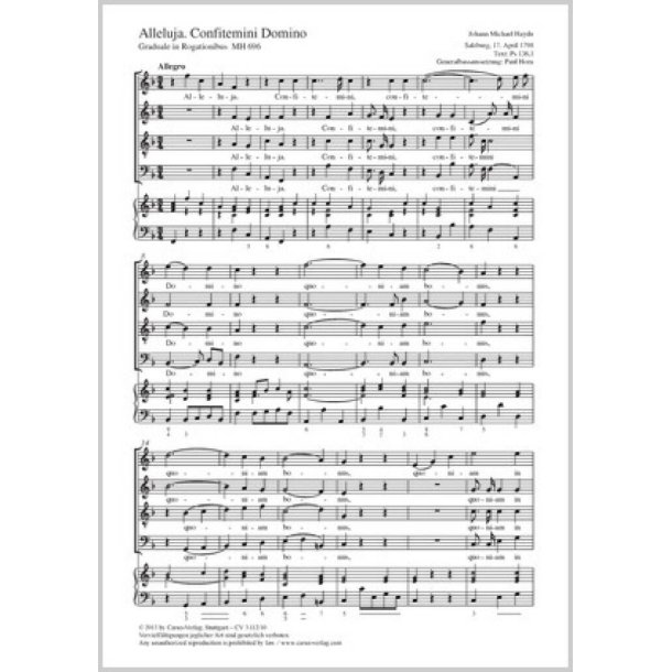 Alleluja. Confitemini Domino : Graduale in Rogationibus
