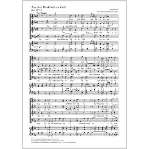Aus dem Dankliede zu Gott : Es-Dur