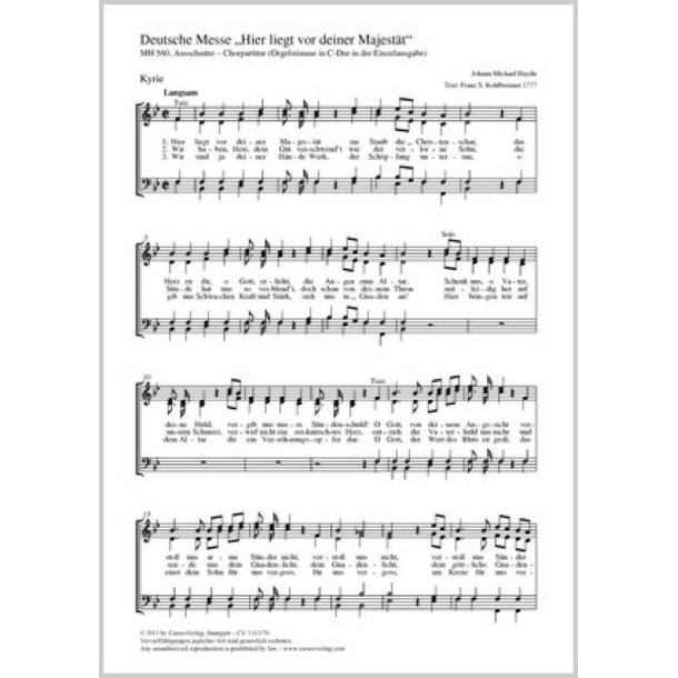 Deutsche Messe : Ausschnitte