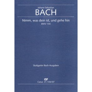 Nimm, was dein ist, und gehe hin : Kantate zum Sonntag Septuagesimae