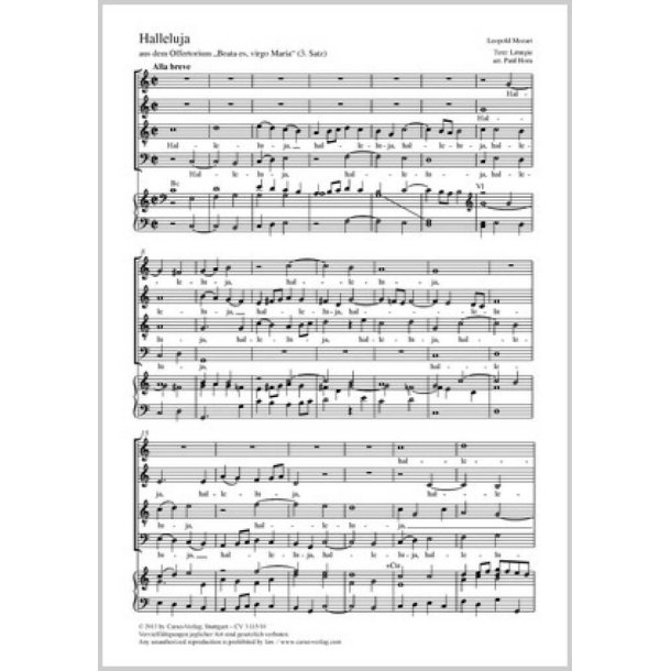 Halleluja : aus dem Offertorium Beata es, virgo Maria