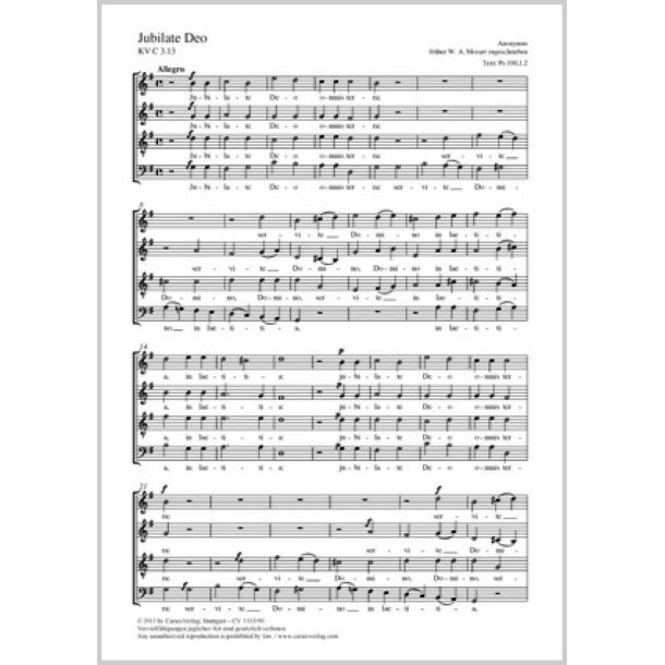 Jubilate Deo : G-Dur