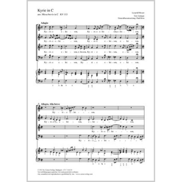 Kyrie in C : aus: Missa brevis in C