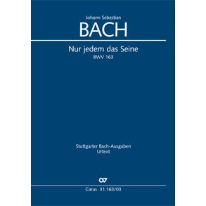 Nur jedem das Seine : Kantate zum 23. Sonntag nach Trinitatis