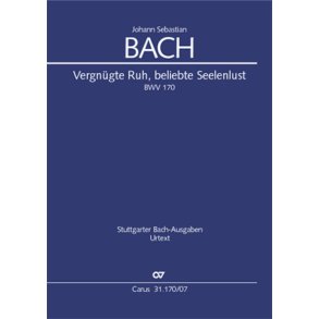 Vergnügte Ruh, beliebte Seelenlust : Kantate zum 6. Sonntag nach Trinitatis