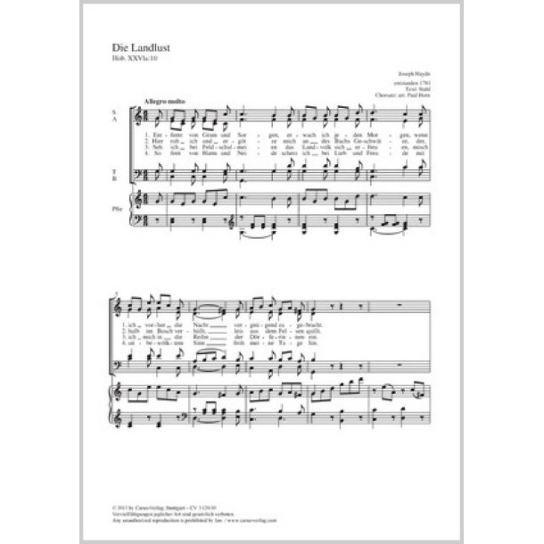 Die Landlust : C-Dur