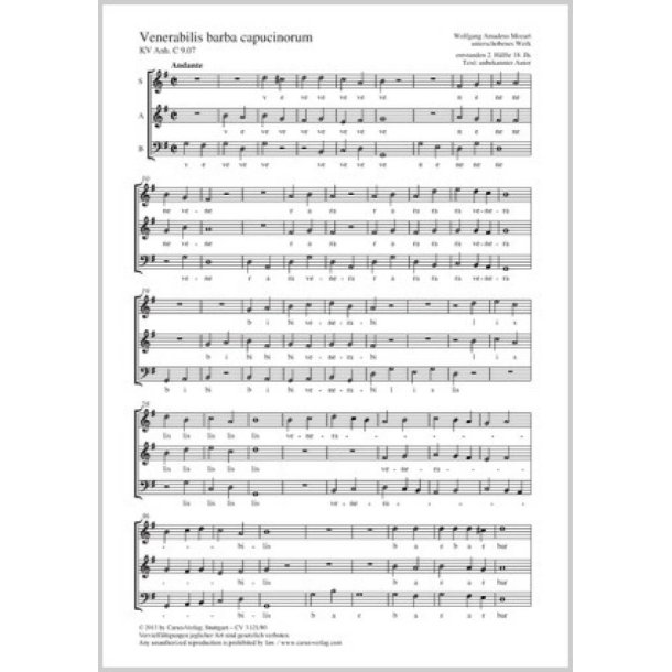 Venerabilis barba capucinorum : G-Dur