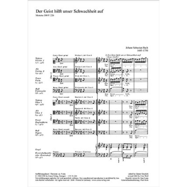 Der Geist hilft unser Schwachheit auf : B-Dur
