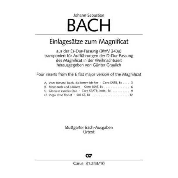 Einlages&auml;tze zum Magnificat