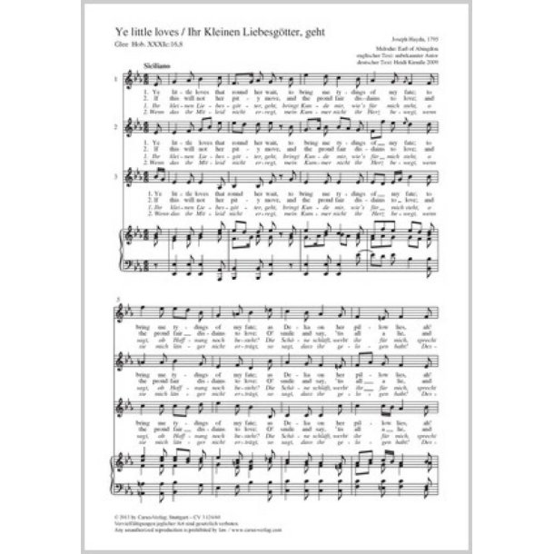 Ye little Loves : Es-Dur