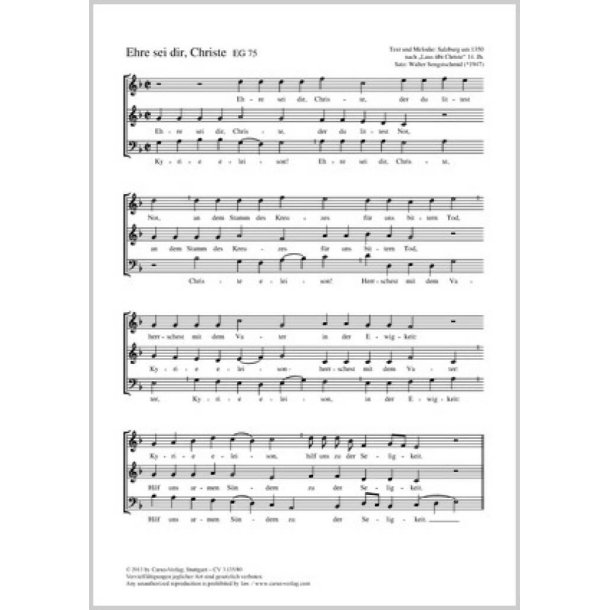 Ehre sei dir, Christe : dorisch
