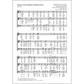 Komm, Gott Schöpfer, Heiliger Geit : B-Dur