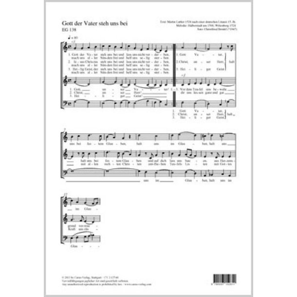 Gott der Vater steh uns bei : C-Dur