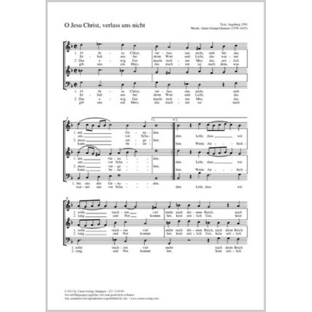 O Jesu Christ, verlass uns nicht