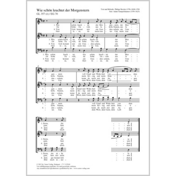 Wie sch&ouml;n leuchtet der Morgenstern