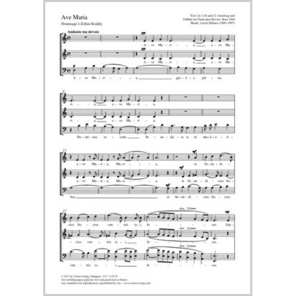 Ave Maria : Hommage &agrave; Zolt&aacute;n Kod&aacute;ly