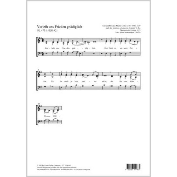 Verleih uns Frieden gn&auml;diglich : e-Moll