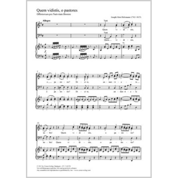 Quem vidistis, o pastores : Offertorium pro Nativitate Domini