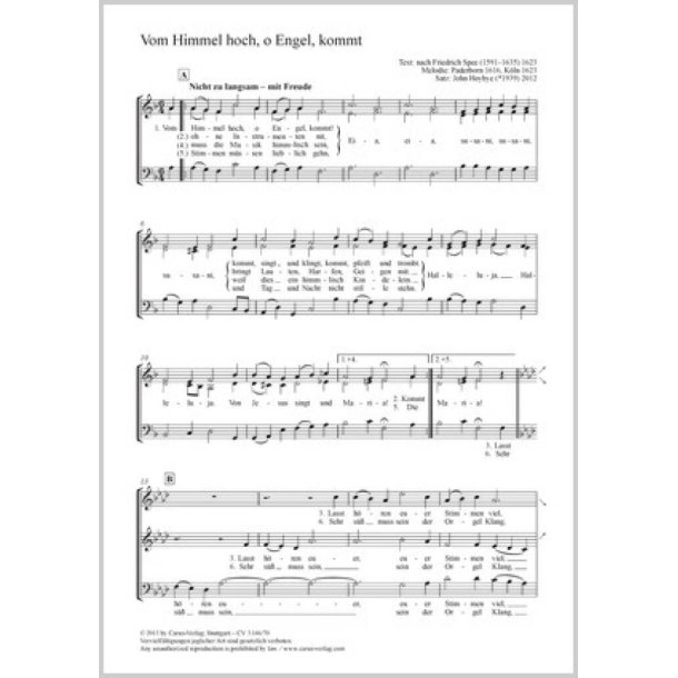 Vom Himmel hoch, o Engel, kommt