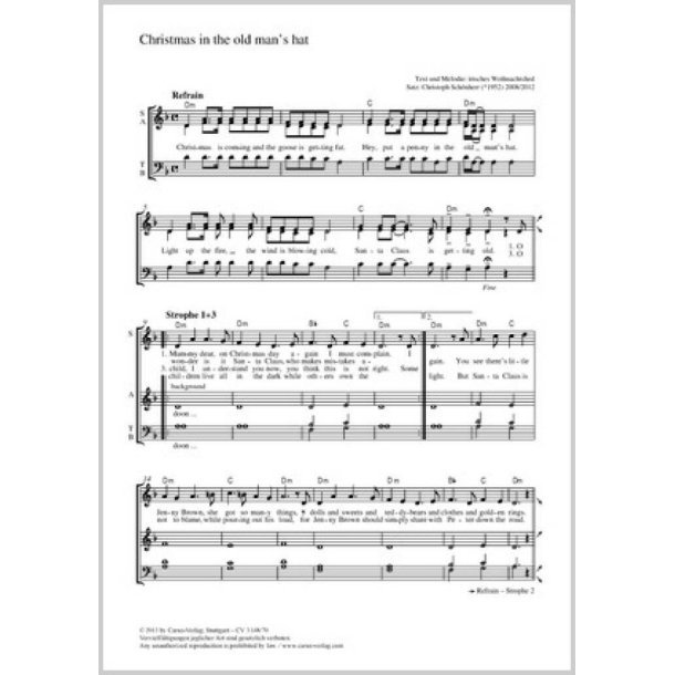 Christmas in the old man's hat : d-Moll