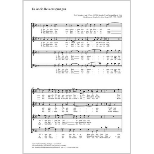 Es ist ein Reis entsprungen : Es-Dur