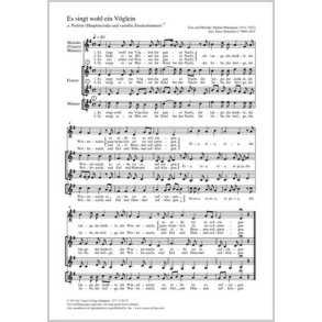 Es singt wohl ein Vöglein : Kanon à 3