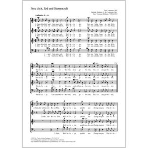 Freu dich, Erd und Sternenzelt : F-Dur
