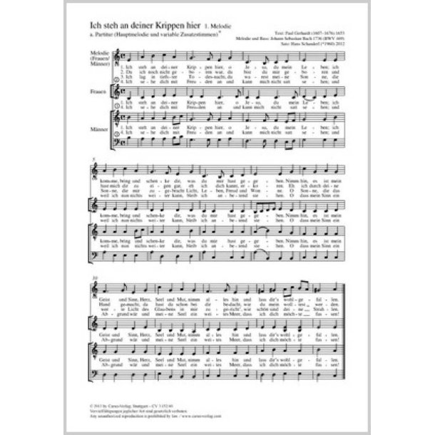 Ich steh an deiner Krippen hier : a-Moll