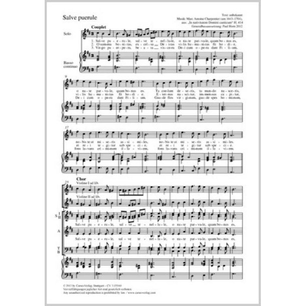 Salve puerule : D-Dur