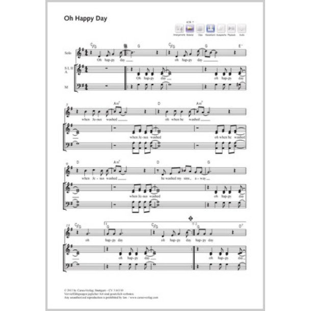 Oh Happy Day : G-Dur