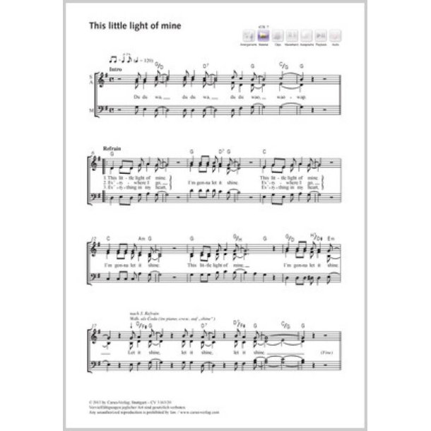 This littel ligth of mine : G-Dur