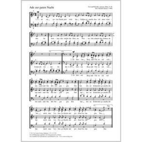 Ade zur guten Nacht : F-Dur