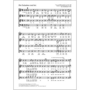 Die Gedanken sind frei : B-Dur