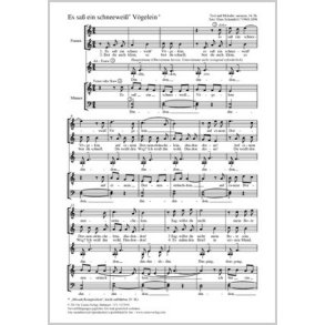 Es saß ein schneeweiß' Vögelein : a-Moll