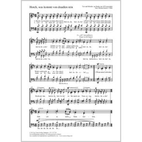 Horch, was kommt von draußen rein : D-Dur