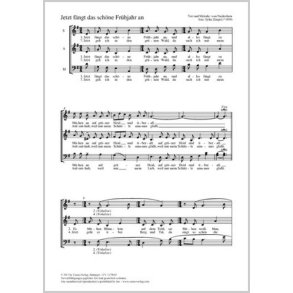 Jetzt fängt das schöne Frühjahr an : G-Dur