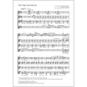 Alle Vögel sind schon da : G-Dur