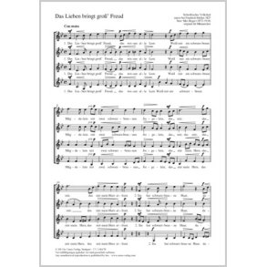 Das Lieben bringt groß' Freud : Schwäbisches Volkslied