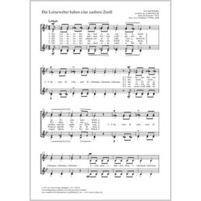 Die Leineweber haben eine saubere Zunft : B-Dur