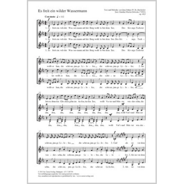 Es freit ein wilder Wassermann