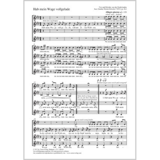 Hab mein Wage vollgelade : As-Dur