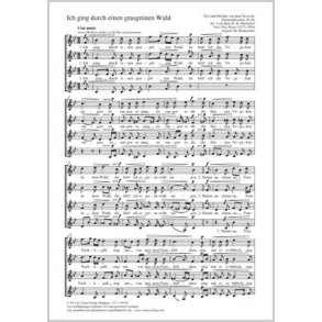 Ich ging durch einen grasgrünen Wald : aus: Neun ausgewählte Volkslieder