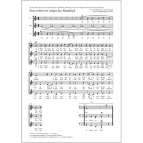 Nun wollen wir singen das Abendlied : F-Dur