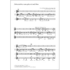 Schwesterlein, wann gehn wir nach Haus : a-Moll