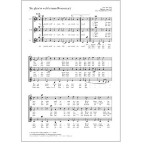 Sie gleicht wohl einem Rosenstock : C-Dur