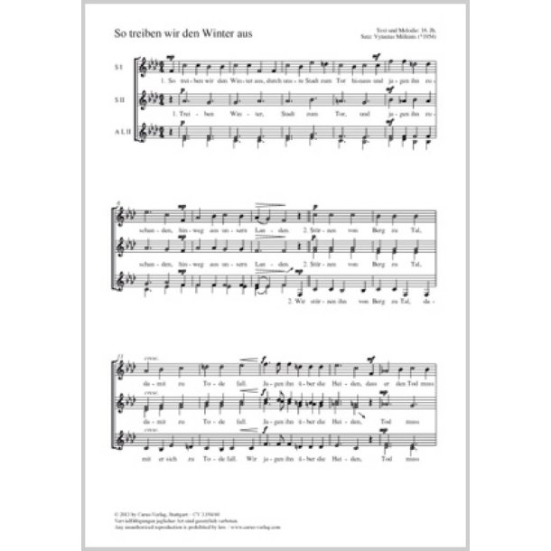 So treiben wir den Winter aus : As-Dur