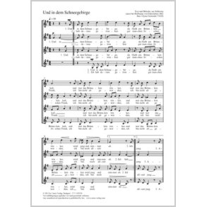 Und in dem Schneegebirge : G-Dur