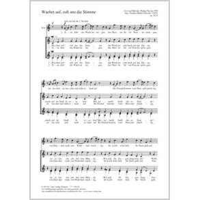 Wachet auf, ruft uns die Stimme : C-Dur